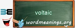 WordMeaning blackboard for voltaic